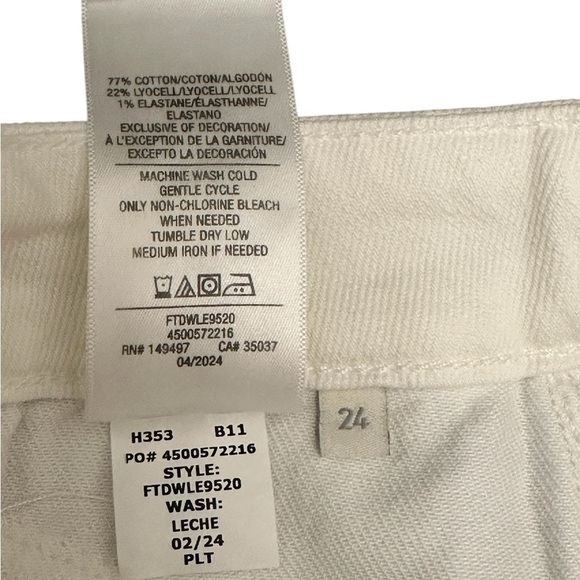 FAVORITE DAUGHTER Denim Midi Skirt The Mischa Leche White Size 24 $218 MSRP NWT - Picture 11 of 15